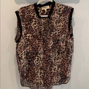 Ètoile Isabel Marant Silk Leopard Top